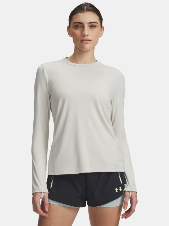 Футболка Under Armour Explore Isochill Upf LS Wmn white