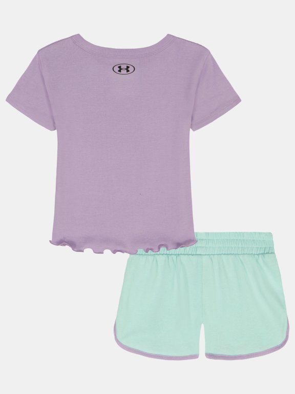 Комплект Under Armour Baby Tee Short Set Jr фіолетовий
