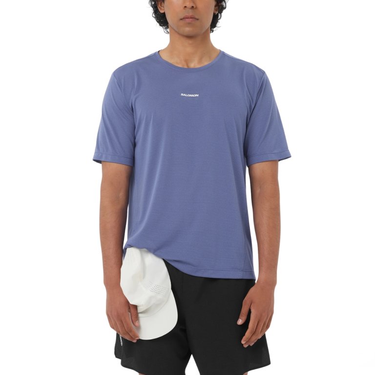 Футболка Salomon SHKout Core Ss Tee M - синя