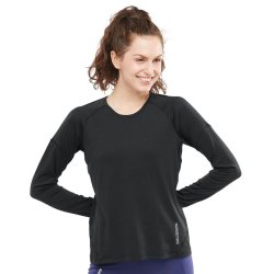 Футболка Salomon Cross Run LS Tee W - чорний