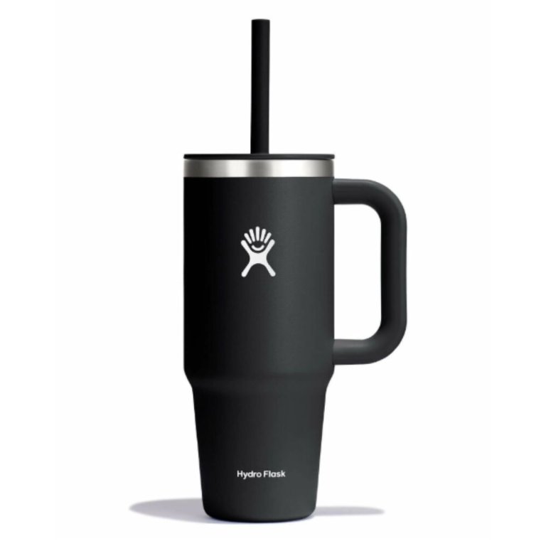 Термочашка Hydro Flask 24 oz Travel Tumbler Clear Lid - чорна