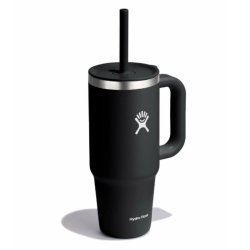Термочашка Hydro Flask 24 oz Travel Tumbler Clear Lid - чорна