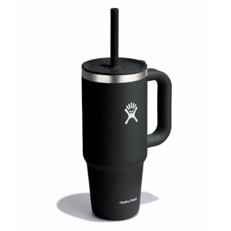 Термочашка Hydro Flask 24 oz Travel Tumbler Clear Lid - чорна
