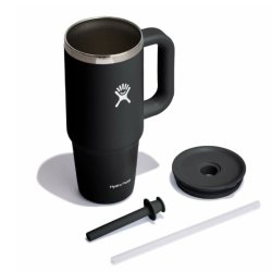 Термочашка Hydro Flask 24 oz Travel Tumbler Clear Lid - чорна
