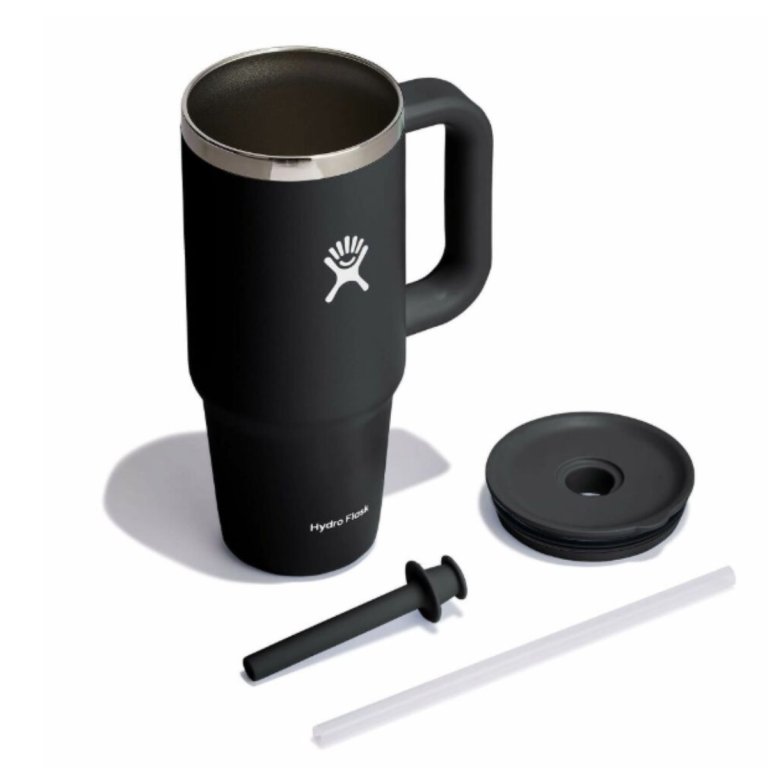 Термочашка Hydro Flask 24 oz Travel Tumbler Clear Lid - чорна