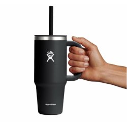 Термочашка Hydro Flask 24 oz Travel Tumbler Clear Lid - чорна