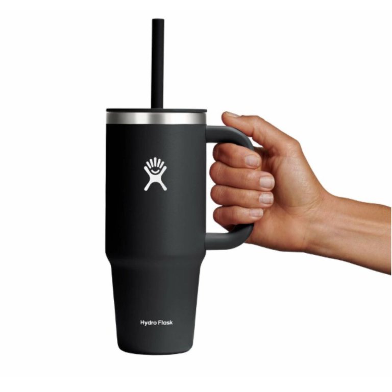 Термочашка Hydro Flask 24 oz Travel Tumbler Clear Lid - чорна