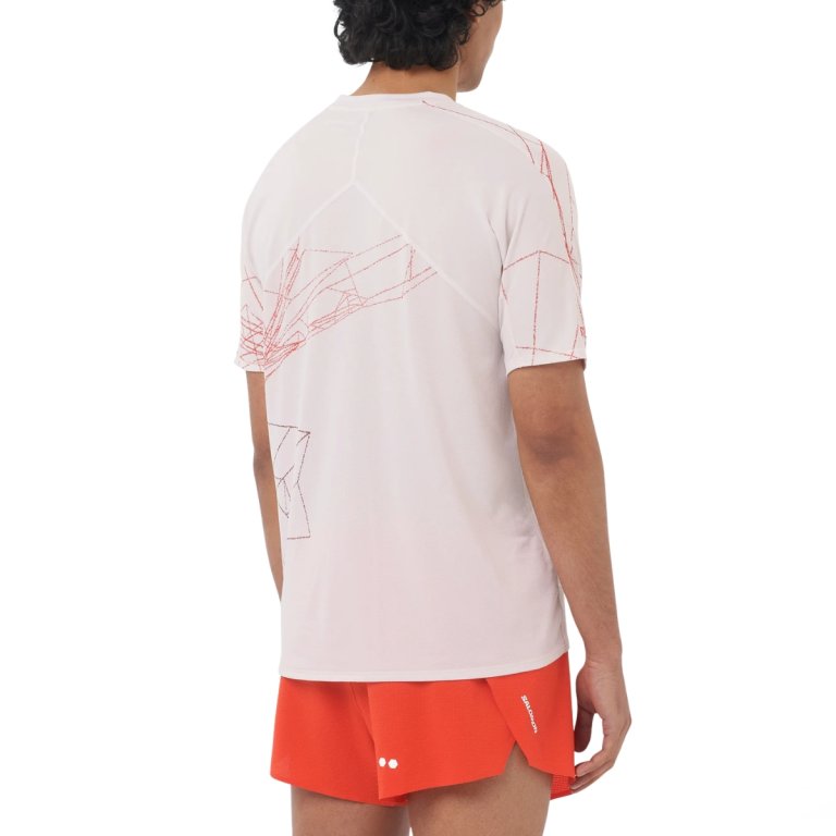 Salomon S/LAB Speed Tee M - білий/червоний