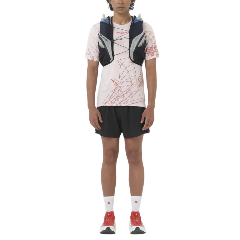 Salomon S/LAB Speed Tee M - білий/червоний
