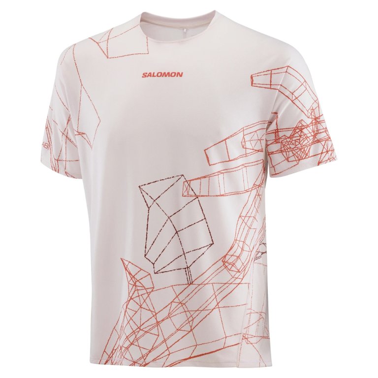 Salomon S/LAB Speed Tee M - білий/червоний