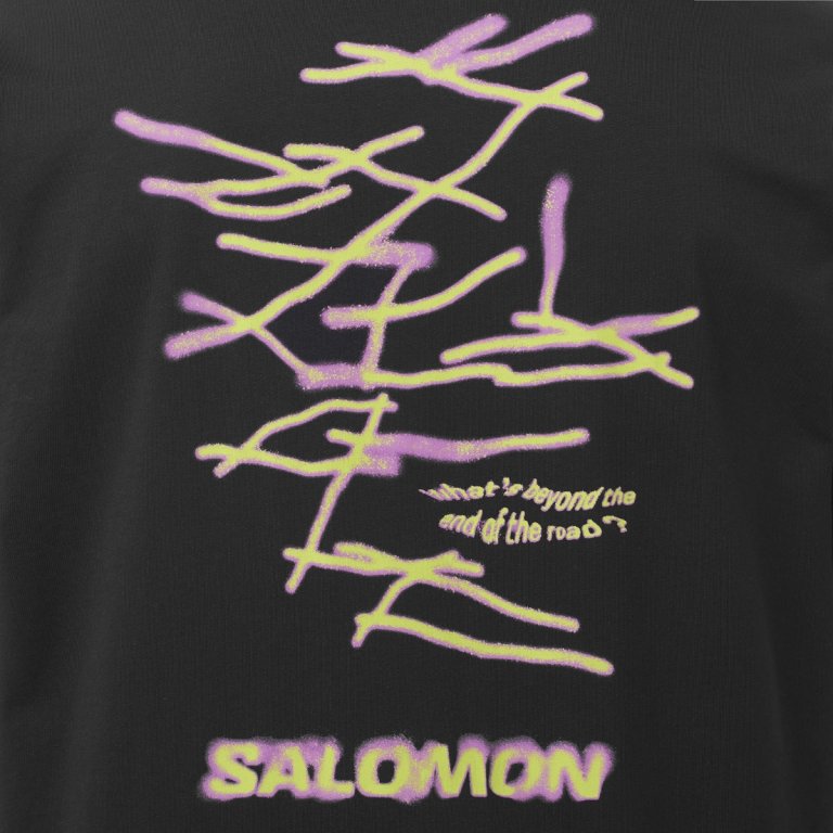 Tričko Salomon Wild Rays Ss Tee M - černá
