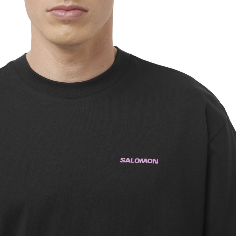 Tričko Salomon Wild Rays Ss Tee M - černá
