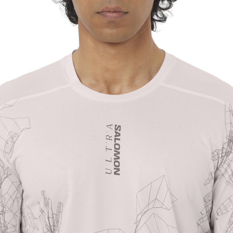 Футболка Salomon S/LAB Ultra Tee Aop M - біла