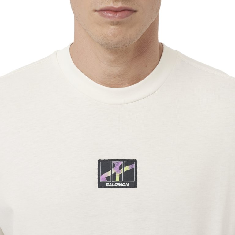 Футболка Salomon Wild Rays Label Ss Tee M - біла