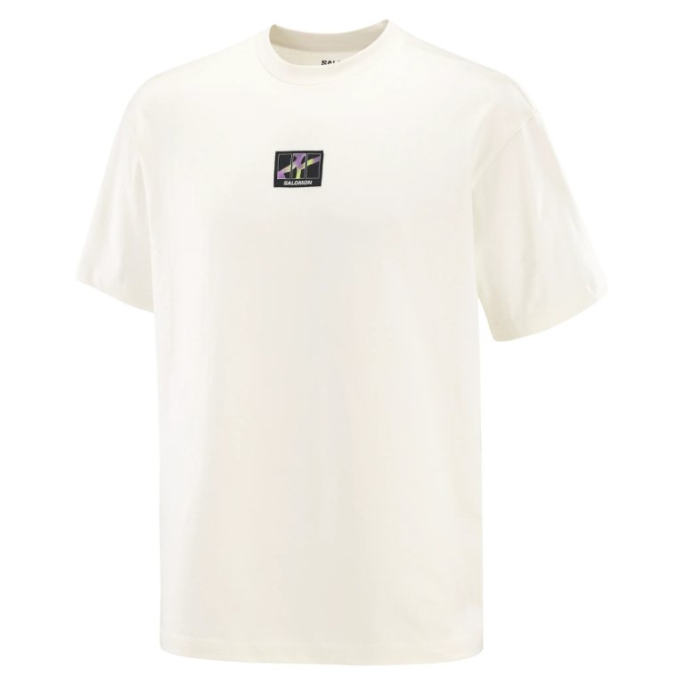 Футболка Salomon Wild Rays Label Ss Tee M - біла