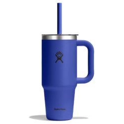 Пляшка Hydro Flask 24 унції (710 мл) з прозорою кришкою для подорожей з тумблером - синя