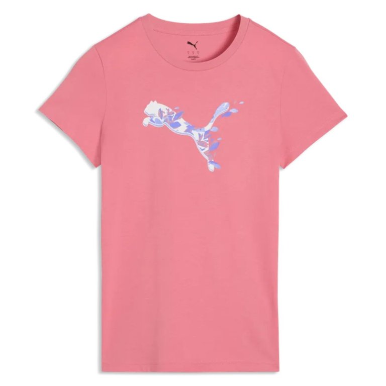 Футболка Puma Graphics Floral Cat Tee W - рожева