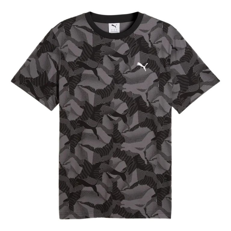 Футболка Puma ESS Logo Lab Story 2 AOP Tee M - чорно/сіра