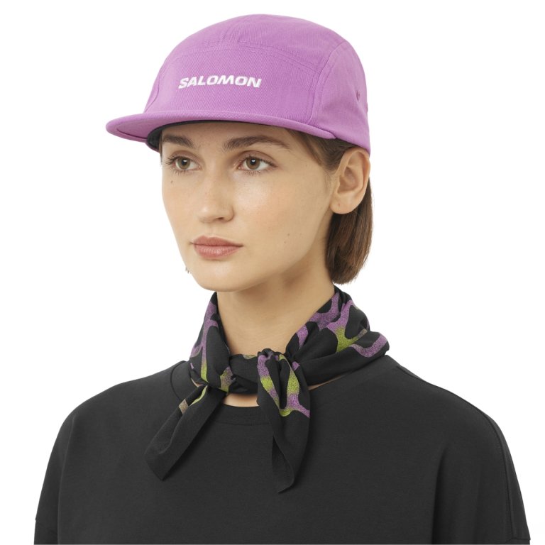 Кепка Salomon Logo 5 Panel - фіолетова