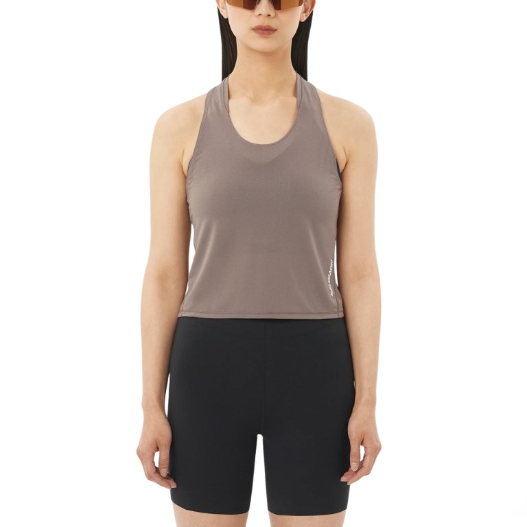 Майка Salomon Sense Aero Short Tank W - коричнева