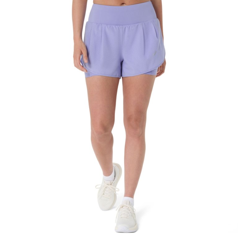 Шорти Asics Road 2-N-1 3.5In Short W - світло-фіолетові