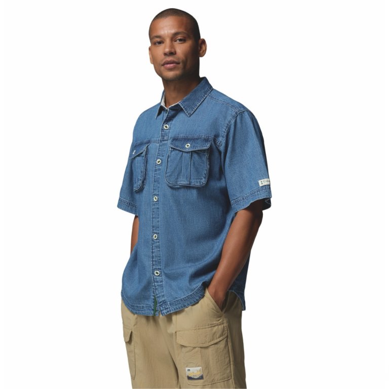 Сорочка Columbia Acker Rock™ Twill SS Button Down M - синя