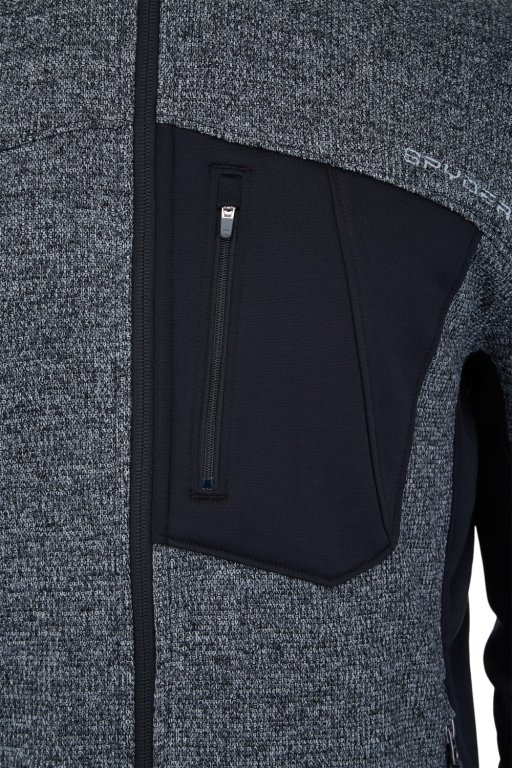 Svetr Spyder Bandit Full Zip - černá/šedá
