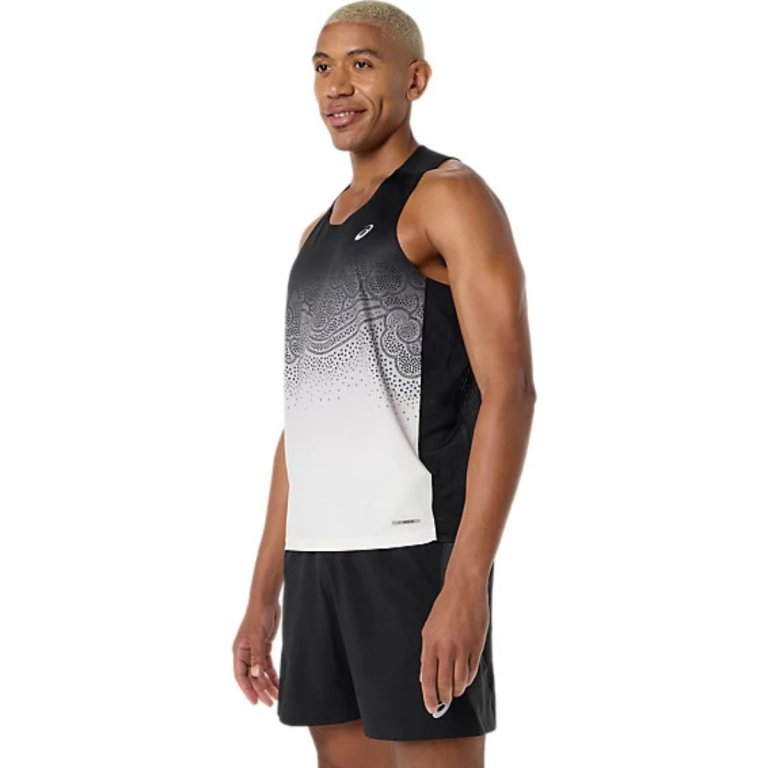Майка Asics Road Fade Singlet M - чорно/біла