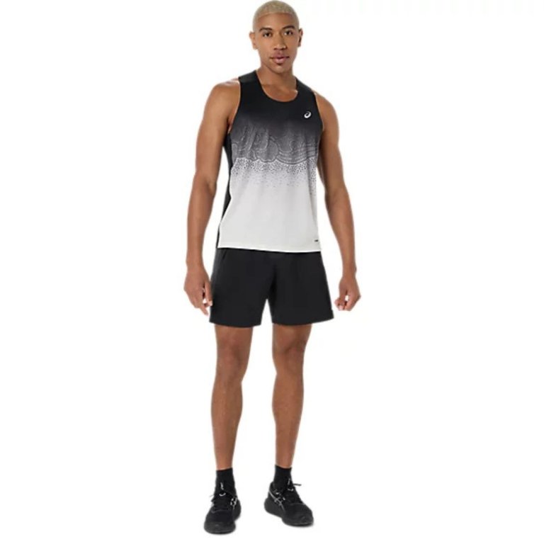 Майка Asics Road Fade Singlet M - чорно/біла