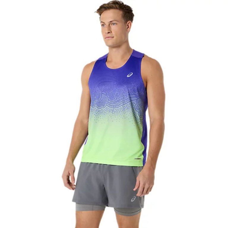 Майка Asics Road Fade Singlet M - синя