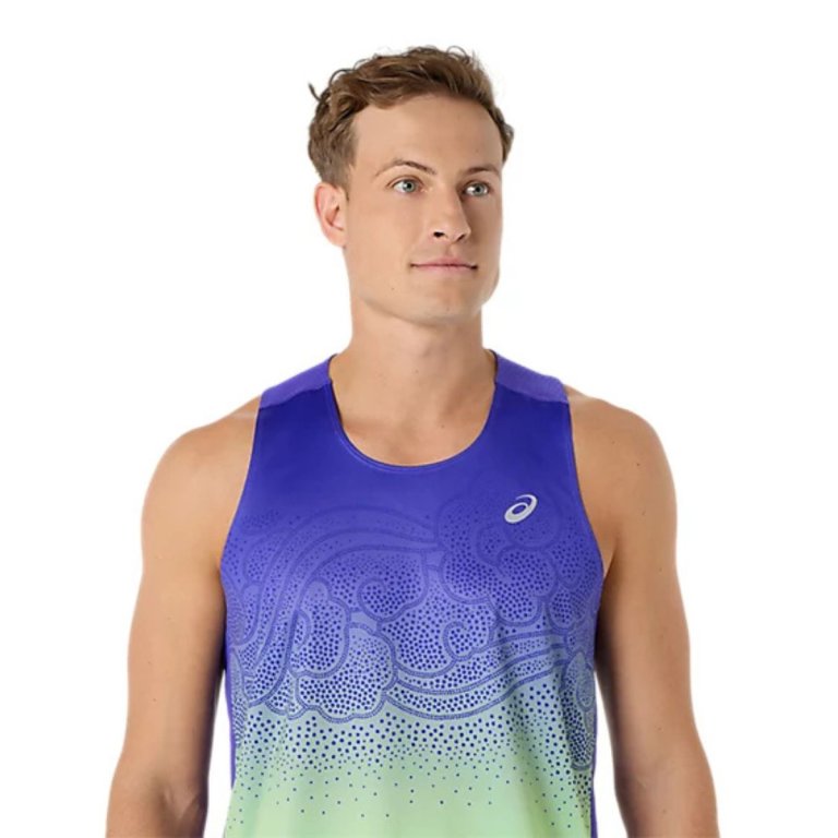 Майка Asics Road Fade Singlet M - синя