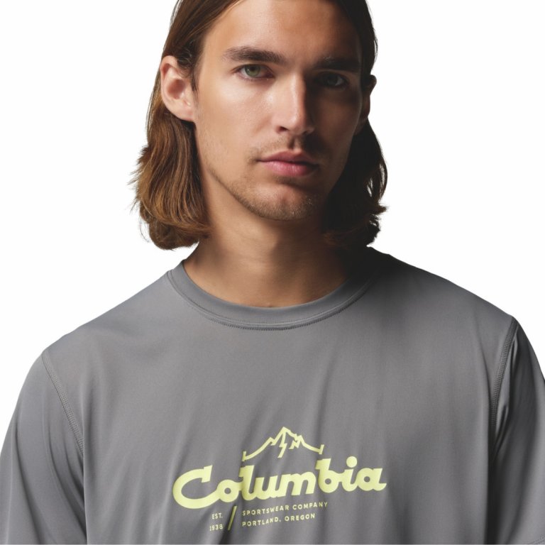 Футболка Columbia Zero Rules™ Light SS Graphic Crew M - сіра