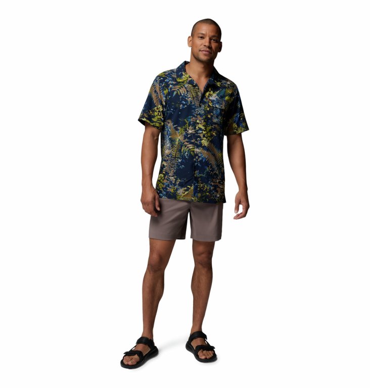Сорочка Columbia Tech Trail™ Utility Printed Woven SS Shirt M - синя