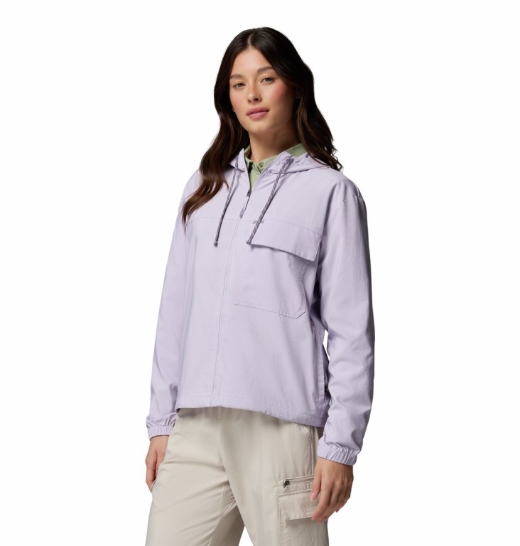 Куртка Columbia Skien Valley™ Hooded LS Shirt W - фіолетова