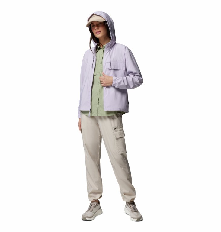 Куртка Columbia Skien Valley™ Hooded LS Shirt W - фіолетова