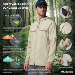 Куртка Columbia Skien Valley™ Hooded LS Shirt M - бежева