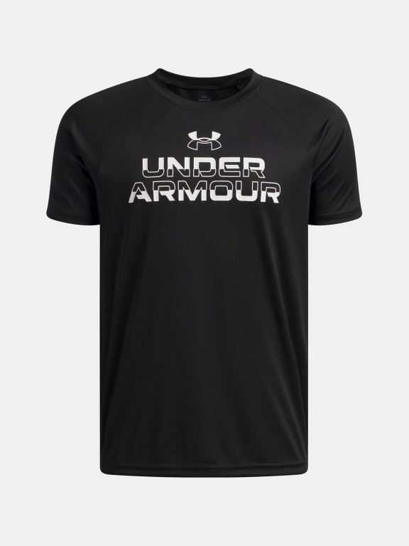 Футболка Under Armour Tech Split Wordmark SS Jr black