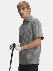 Футболка Under Armour Plyoff 3.0 Stripe Polo LB Man green/grey