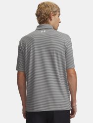 Футболка Under Armour Plyoff 3.0 Stripe Polo LB Man green/grey