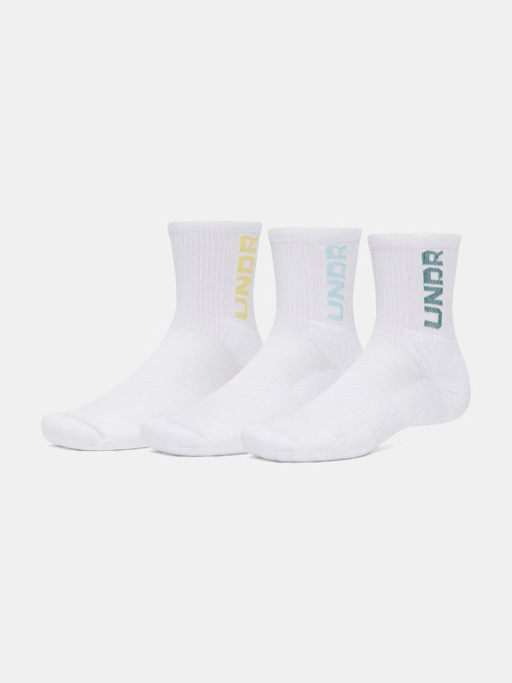 Ponožky Under Armour 3-Maker 3pk Mid-Crew Uni White