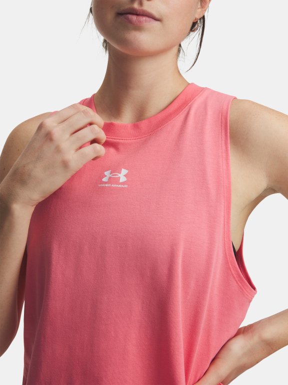 Under Armour Rival Muscle Tank Wmn Pink