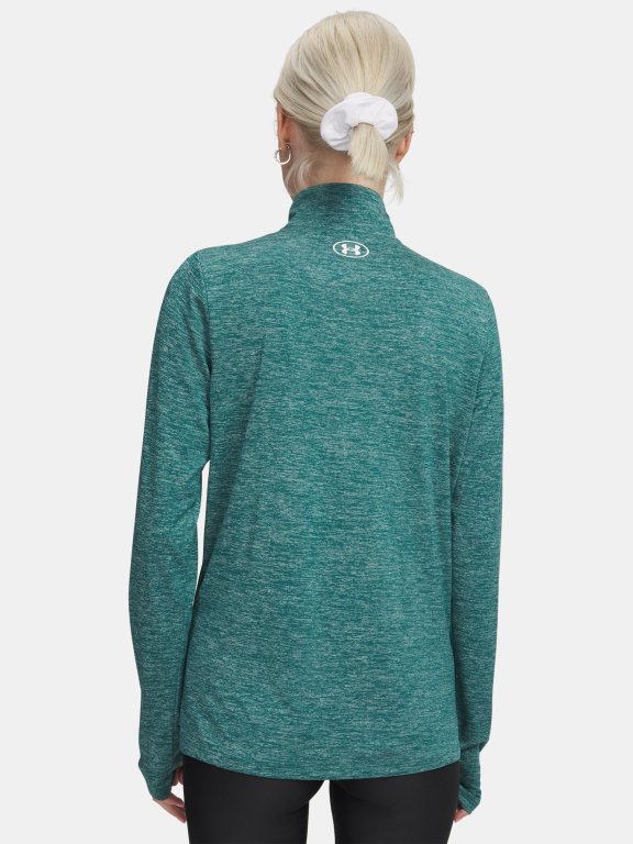 Футболка Under Armour Tech 1/2 Zip- Twist Wmn gray green