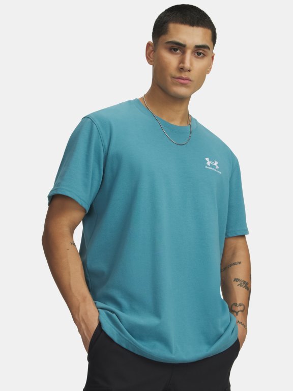 Футболка Under Armour Logo Emb Heavyweight SS Man Blue