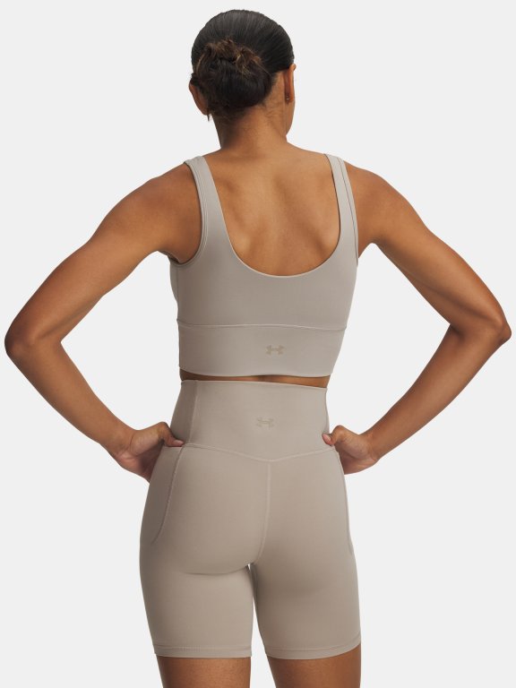 Under Armour Meridian Fitted Crop Tank Wmn Brown
