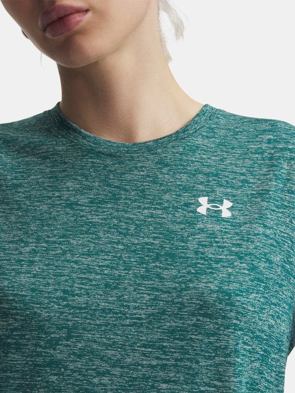 Футболка Under Armour Tech SSC- Twist Wmn gray green