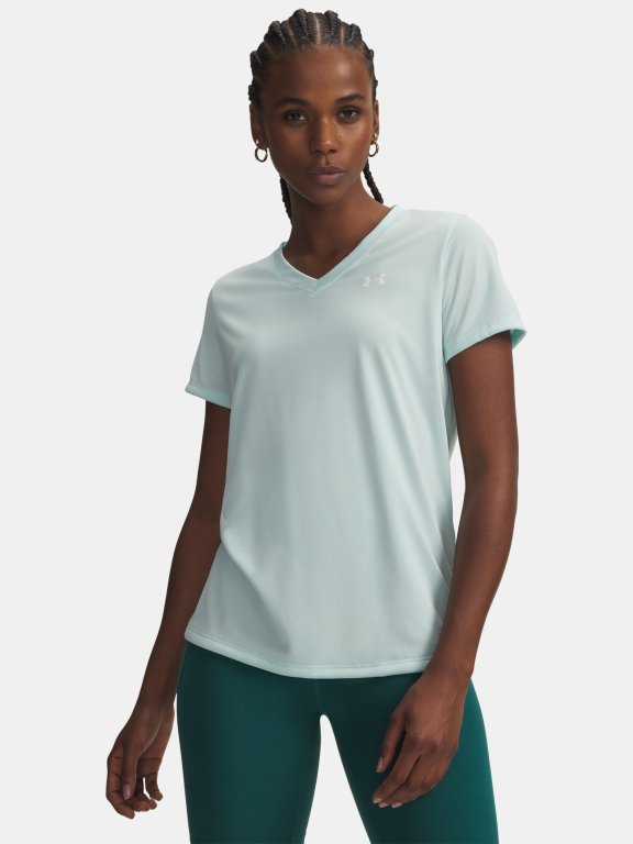 Футболка Under Armour Tech SSV- Solid Wmn gray green