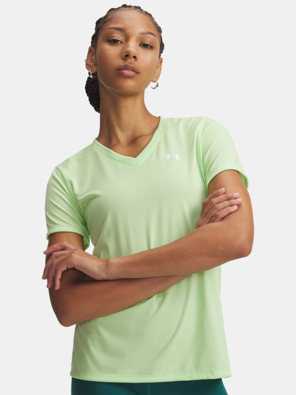 Футболка Under Armour Tech SSV- Solid Wmn gray green