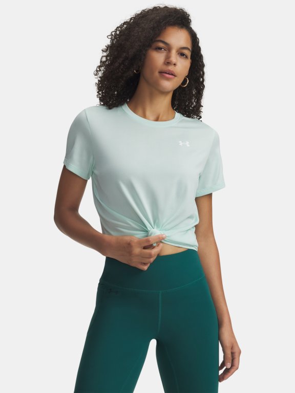 Футболка Under Armour Tech SSC- Twist Wmn gray green