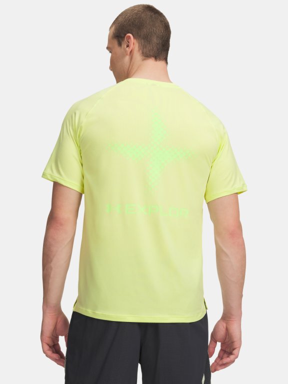 Футболка Under Armour Explore Trail Run Grph SS Man gray green