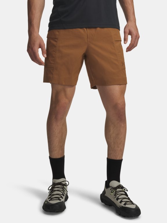 Kraťasy Under Armour Explor Hike Cargo Short Man Brown